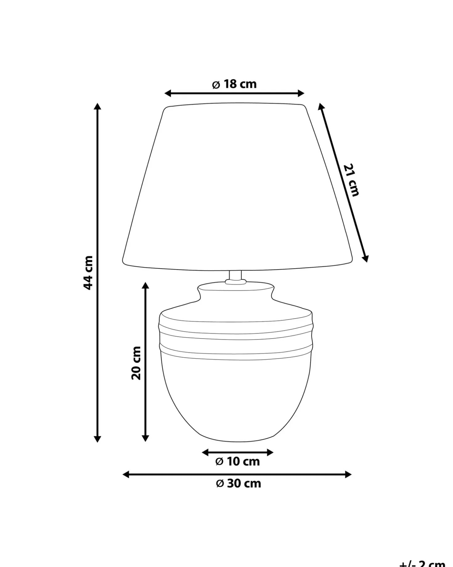 Lampada da tavolo TIGRE Ceramica Beige