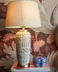 Lampada da tavolo TRAISEN Ceramica Beige