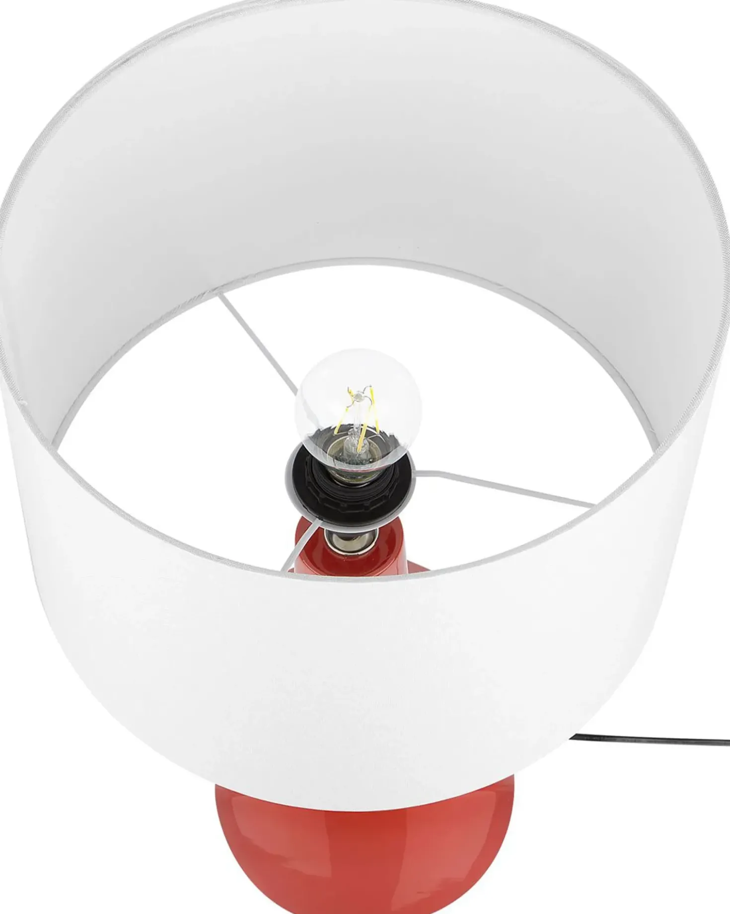 Lampada da tavolo TRIVERSA Ceramica Rosso