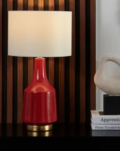 Lampada da tavolo TRIVERSA Ceramica Rosso