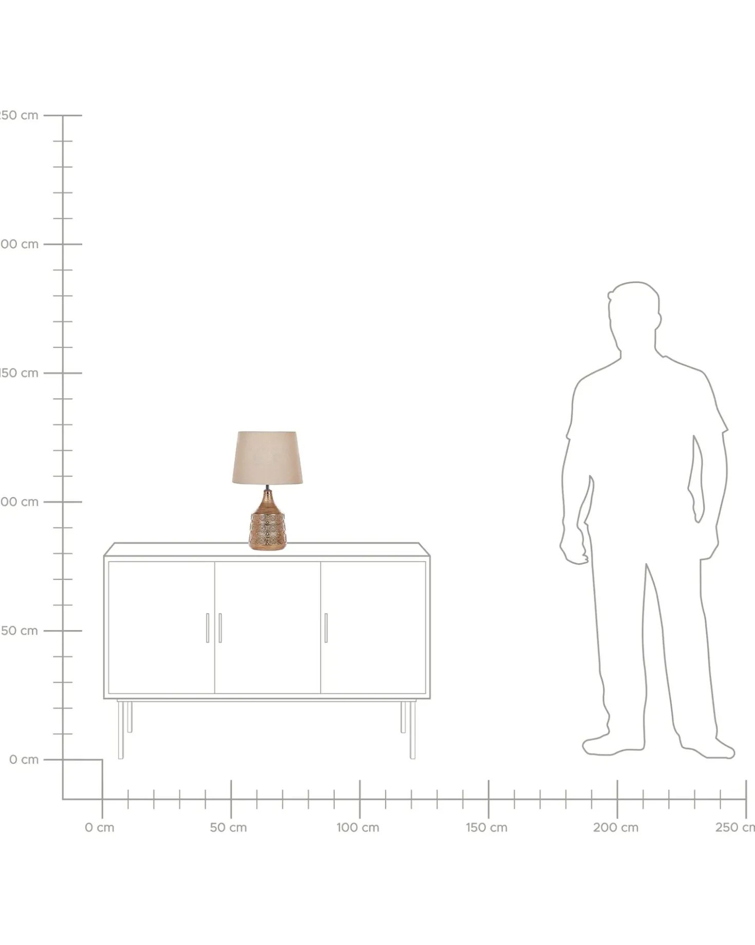 Lampada da tavolo WARI Ceramica Marrone dorato