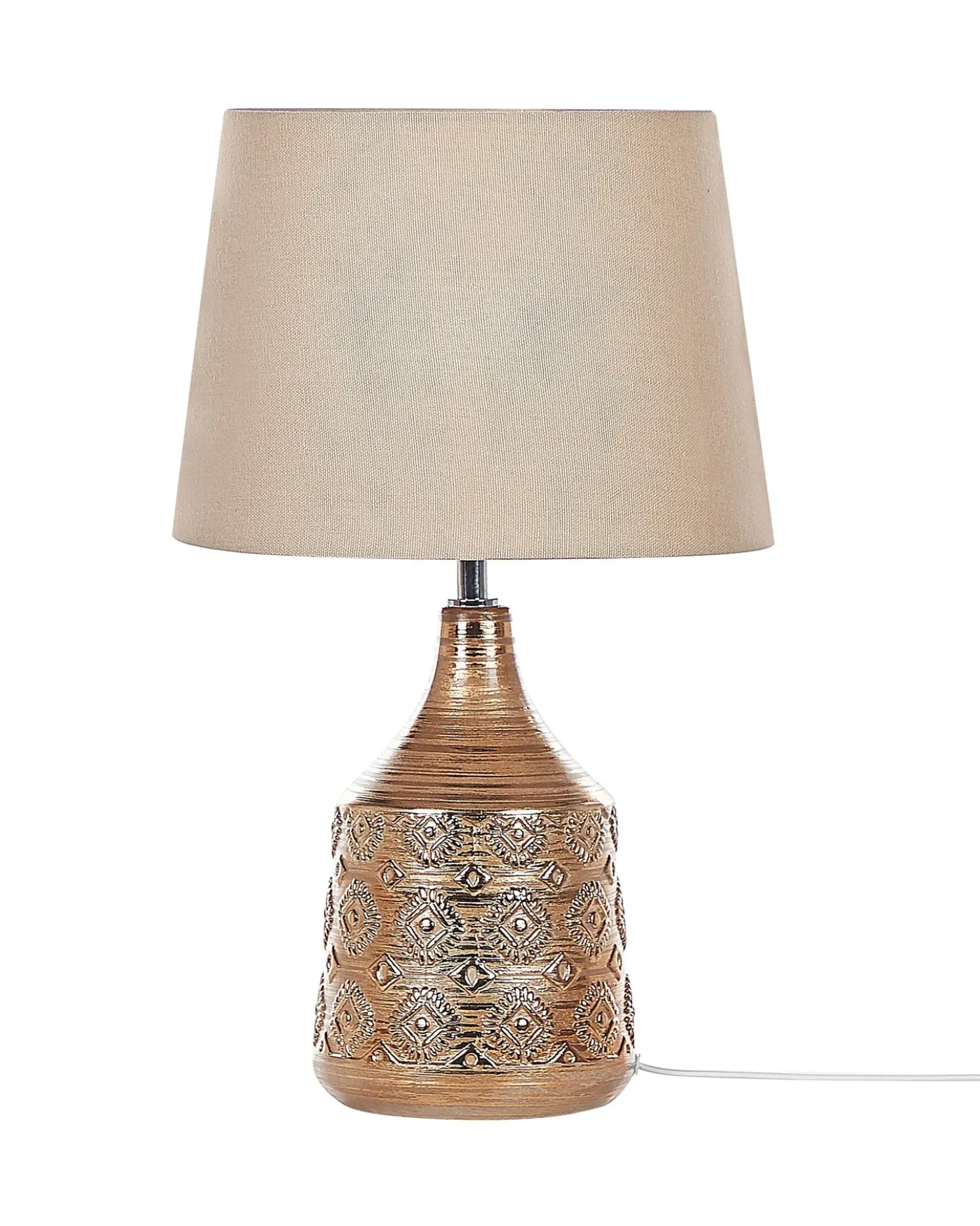 Lampada da tavolo WARI Ceramica Marrone dorato