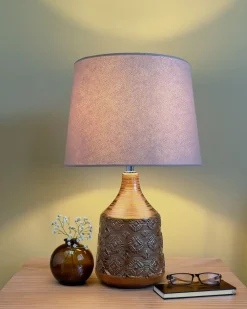 Lampada da tavolo WARI Ceramica Marrone dorato