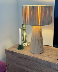 Lampada da tavolo WELMEL Vimini Naturale