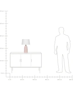 Lampada da tavolo ZARIMA Ceramica Rosa