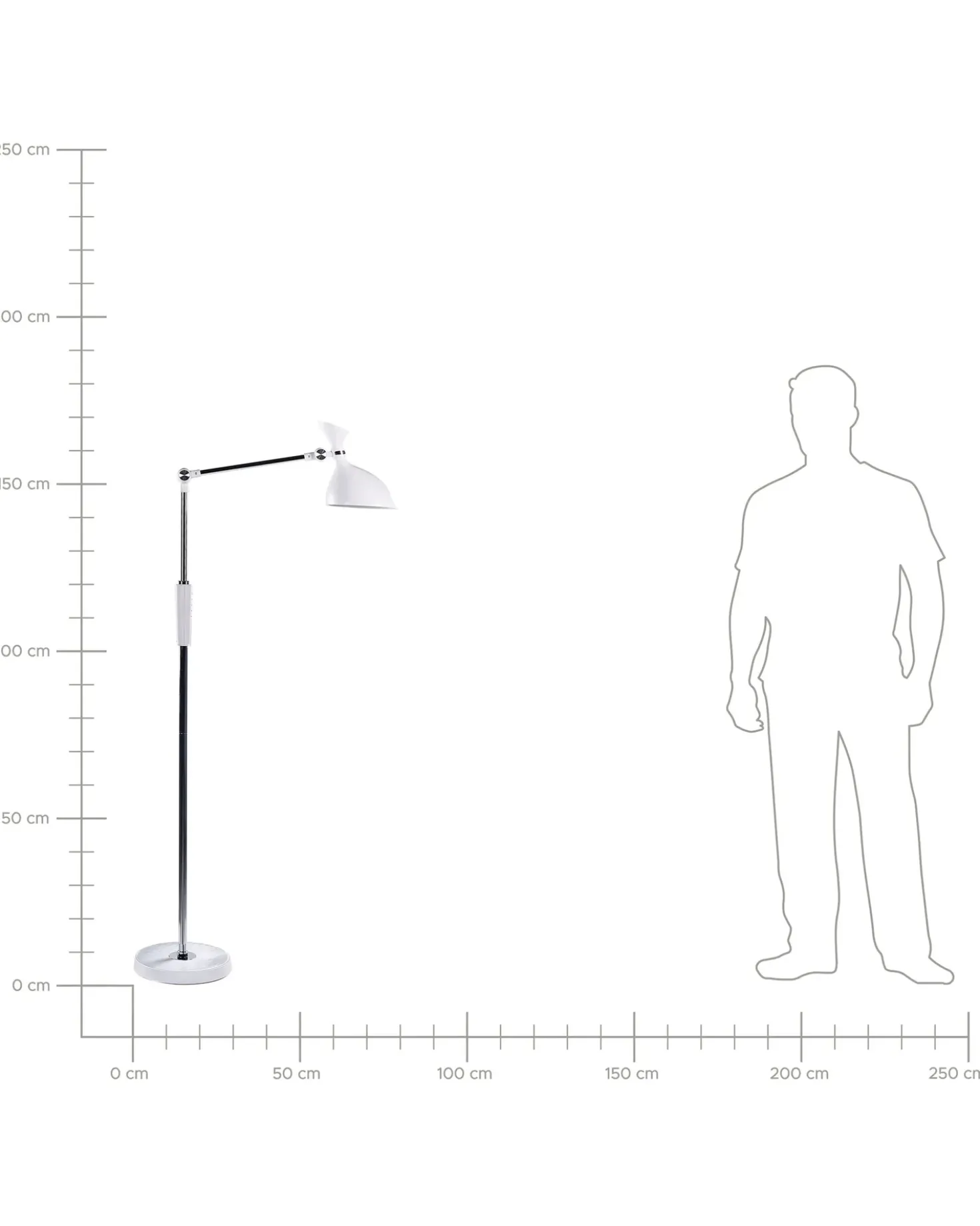 Lampada da terra a LED ANDROMEDA con dimmer Metallo Bianco