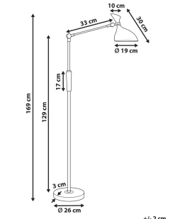 Lampada da terra a LED ANDROMEDA con dimmer Metallo Bianco