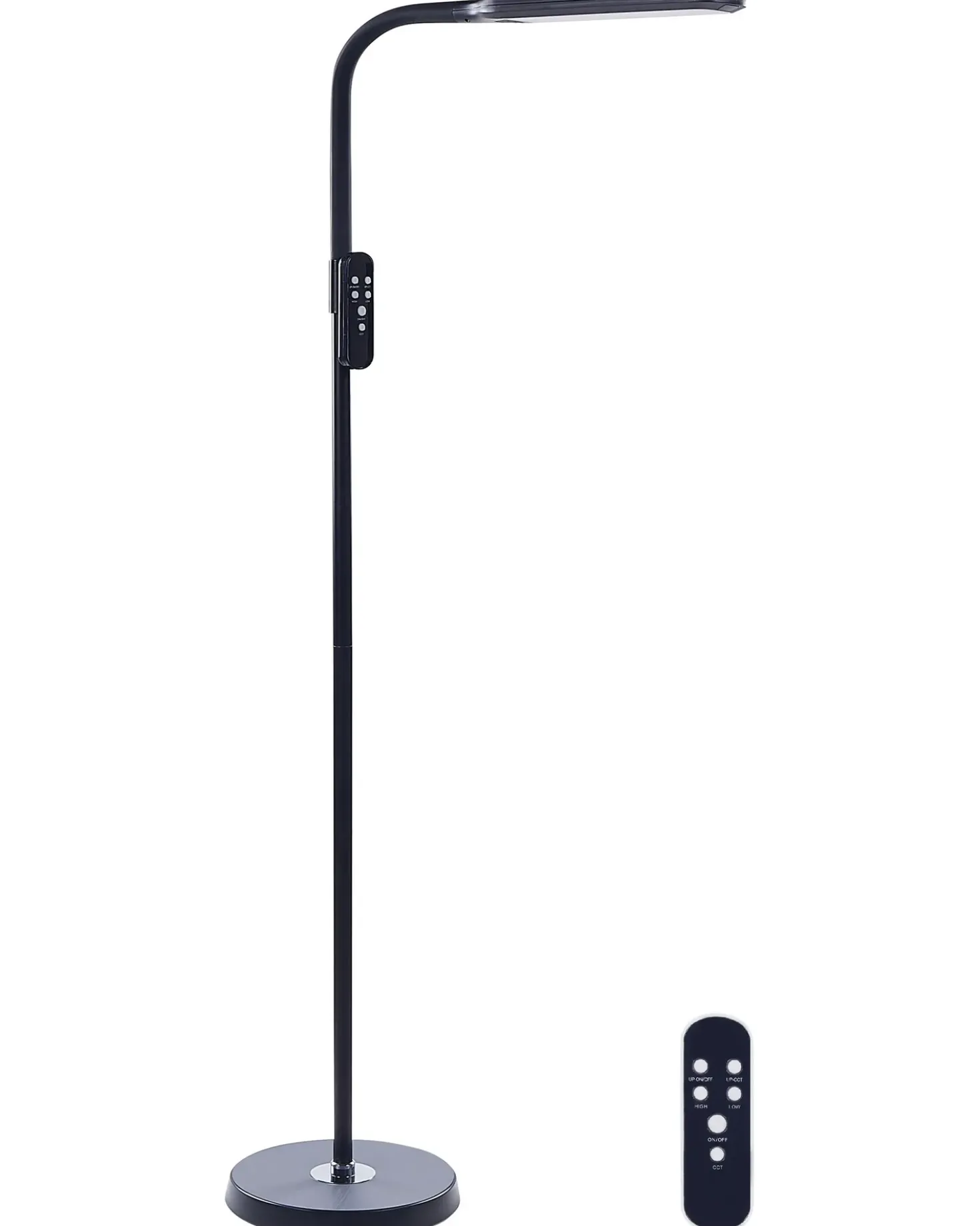 Lampada da terra a LED ARIES con telecomando con dimmer Metallo Nero