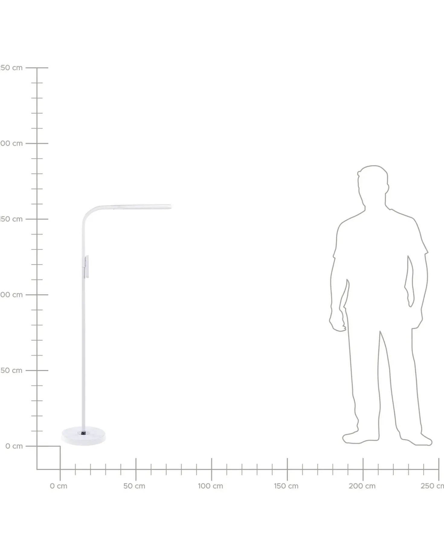 Lampada da terra a LED ARIES con telecomando con dimmer Metallo Bianco
