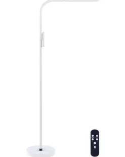 Lampada da terra a LED ARIES con telecomando con dimmer Metallo Bianco