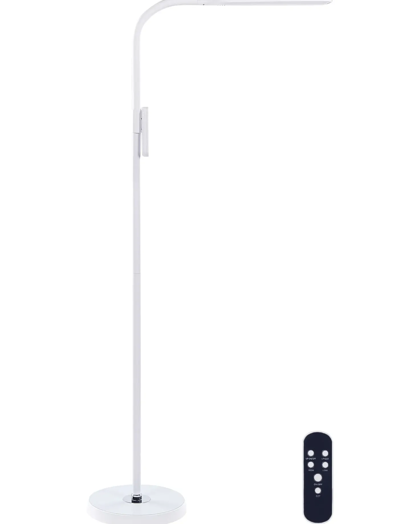 Lampada da terra a LED ARIES con telecomando con dimmer Metallo Bianco