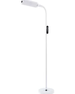 Lampada da terra a LED ARIES con telecomando con dimmer Metallo Bianco