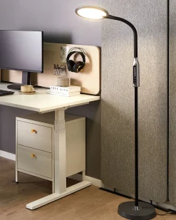 Lampada da terra a LED CASSIOPEIA con dimmer Metallo Nero
