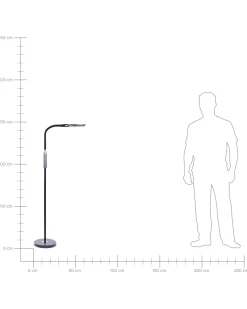 Lampada da terra a LED CASSIOPEIA con dimmer Metallo Nero