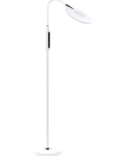 Lampada da terra a LED CASSIOPEIA con dimmer Metallo Bianco