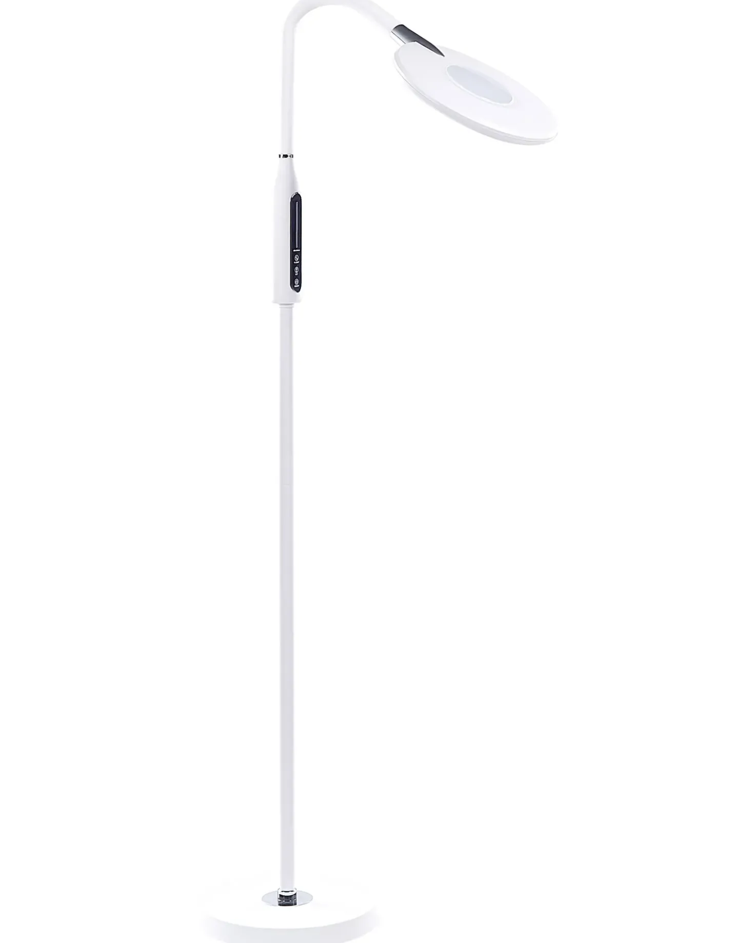 Lampada da terra a LED CASSIOPEIA con dimmer Metallo Bianco