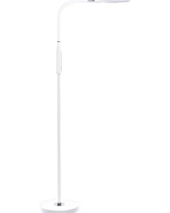 Lampada da terra a LED CASSIOPEIA con dimmer Metallo Bianco