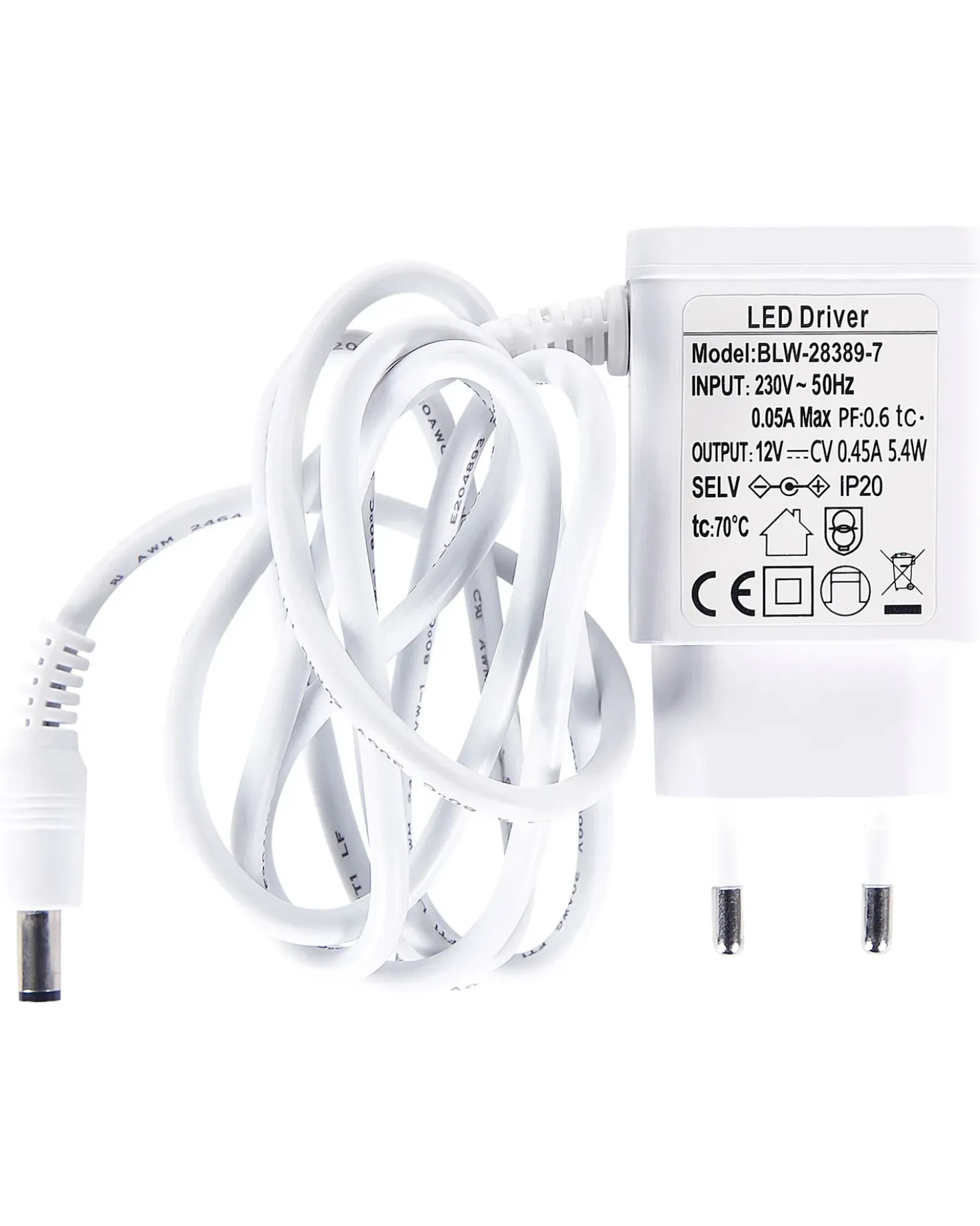 Lampada da terra a LED CASSIOPEIA con dimmer Metallo Bianco