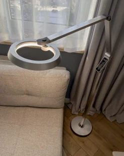 Lampada da terra a LED CARINA con dimmer Metallo Argento