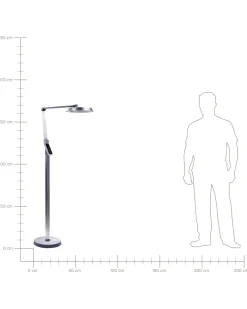 Lampada da terra a LED CARINA con dimmer Metallo Argento