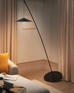 Lampada da terra a LED COMALIE Metallo Nero