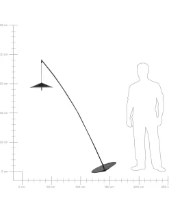 Lampada da terra a LED COMALIE Metallo Nero