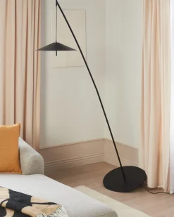 Lampada da terra a LED COMALIE Metallo Nero