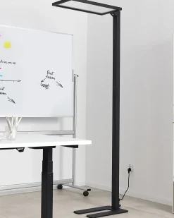Lampada da terra a LED ORION con sensore di movimento Metallo Nero
