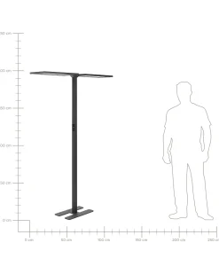 Lampada da terra a LED SCULPTOR con sensore di movimento Metallo Nero