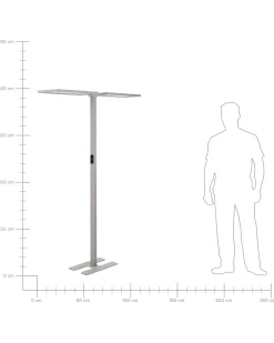 Lampada da terra a LED SCULPTOR con sensore di movimento Metallo Argento