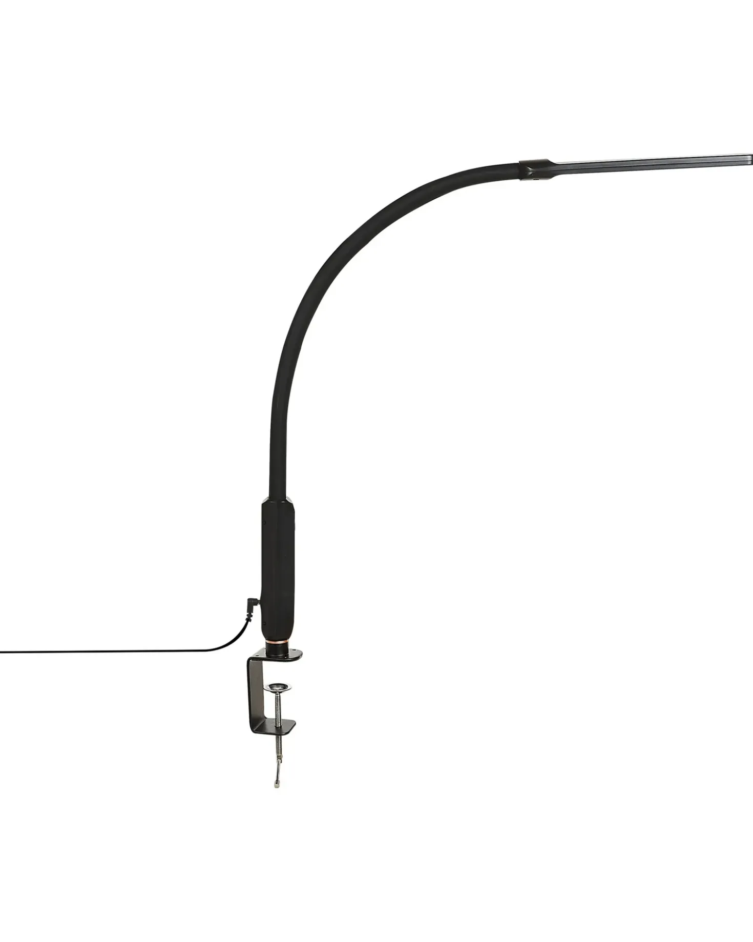 Lampada da terra con morsetto convertibile a LED APUS con telecomando con dimmer Metallo Nero