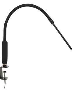 Lampada da terra con morsetto convertibile a LED APUS con telecomando con dimmer Metallo Nero