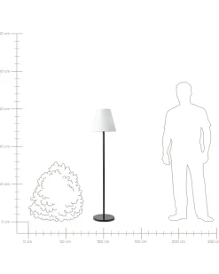 Lampada da terra solare a LED per esterni FONESCA con telecomando Bianco