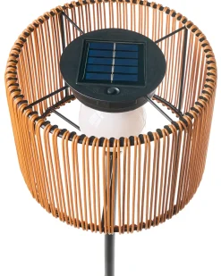 Lampada da terra solare a LED per esterni LUENA Marrone