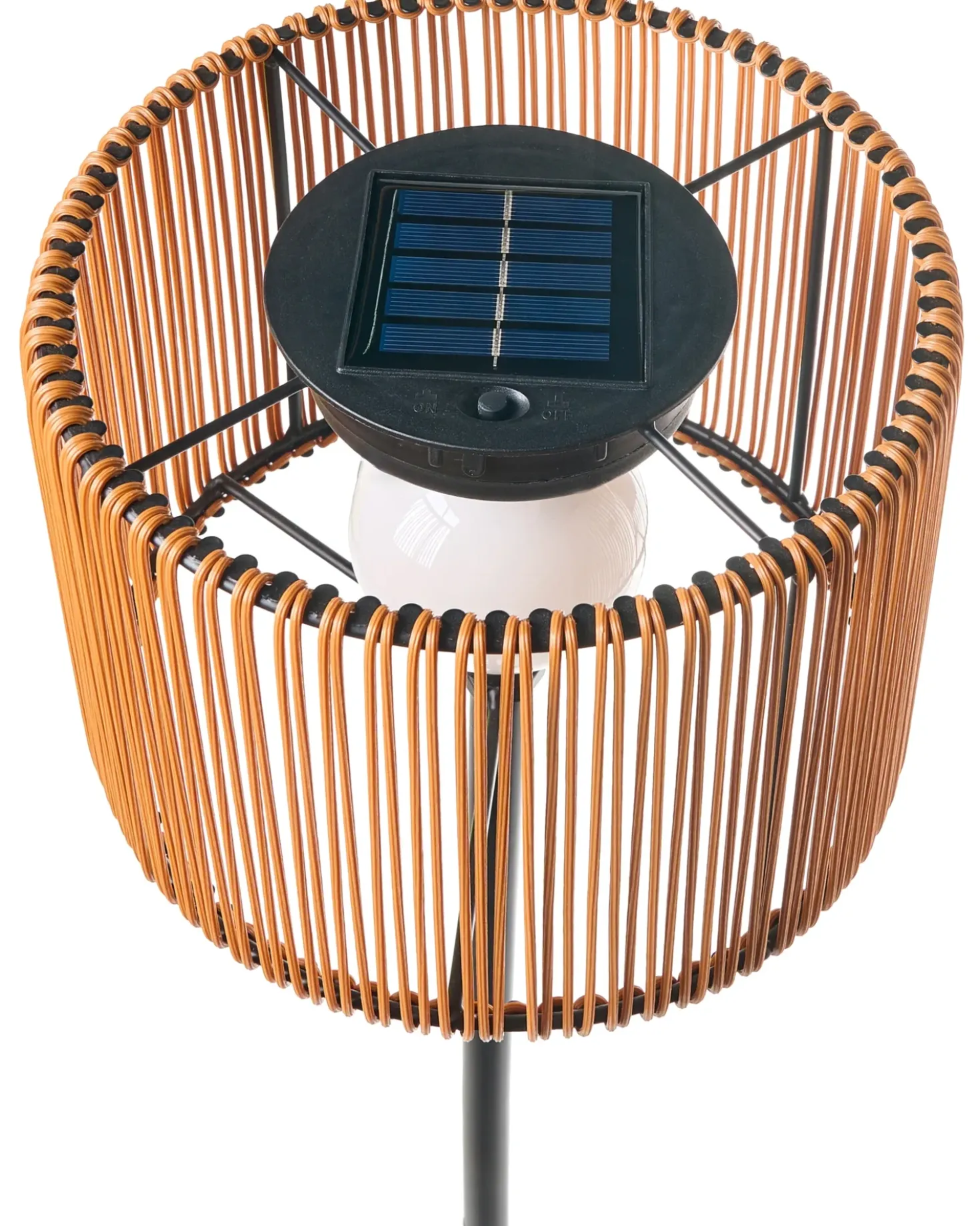 Lampada da terra solare a LED per esterni LUENA Marrone