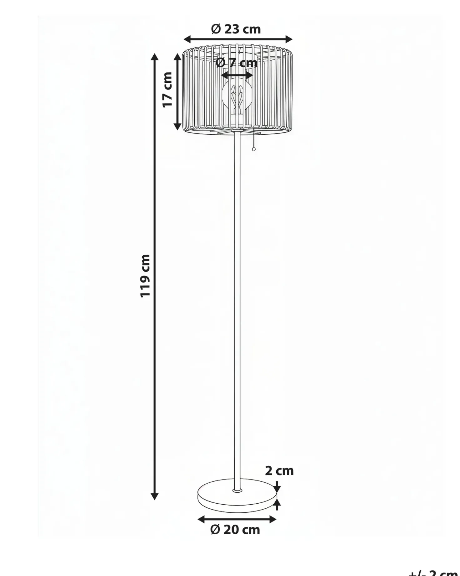 Lampada da terra solare a LED per esterni LUENA Marrone
