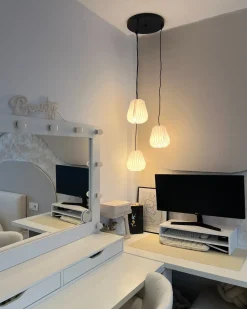 Lampadario a 3 luci HONDE Carta Bianco