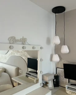 Lampadario a 3 luci HONDE Carta Bianco