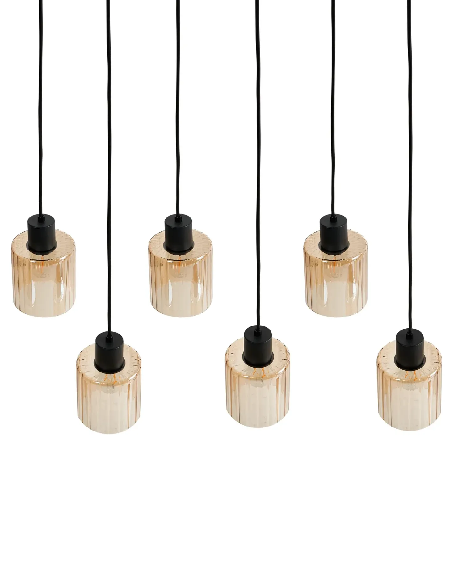 Lampadario a 6 luci KITARE Vetro Beige