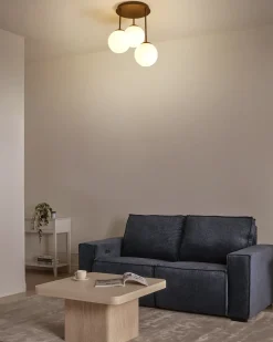 Lampadario a 3 luci RIANA Vetro Nero