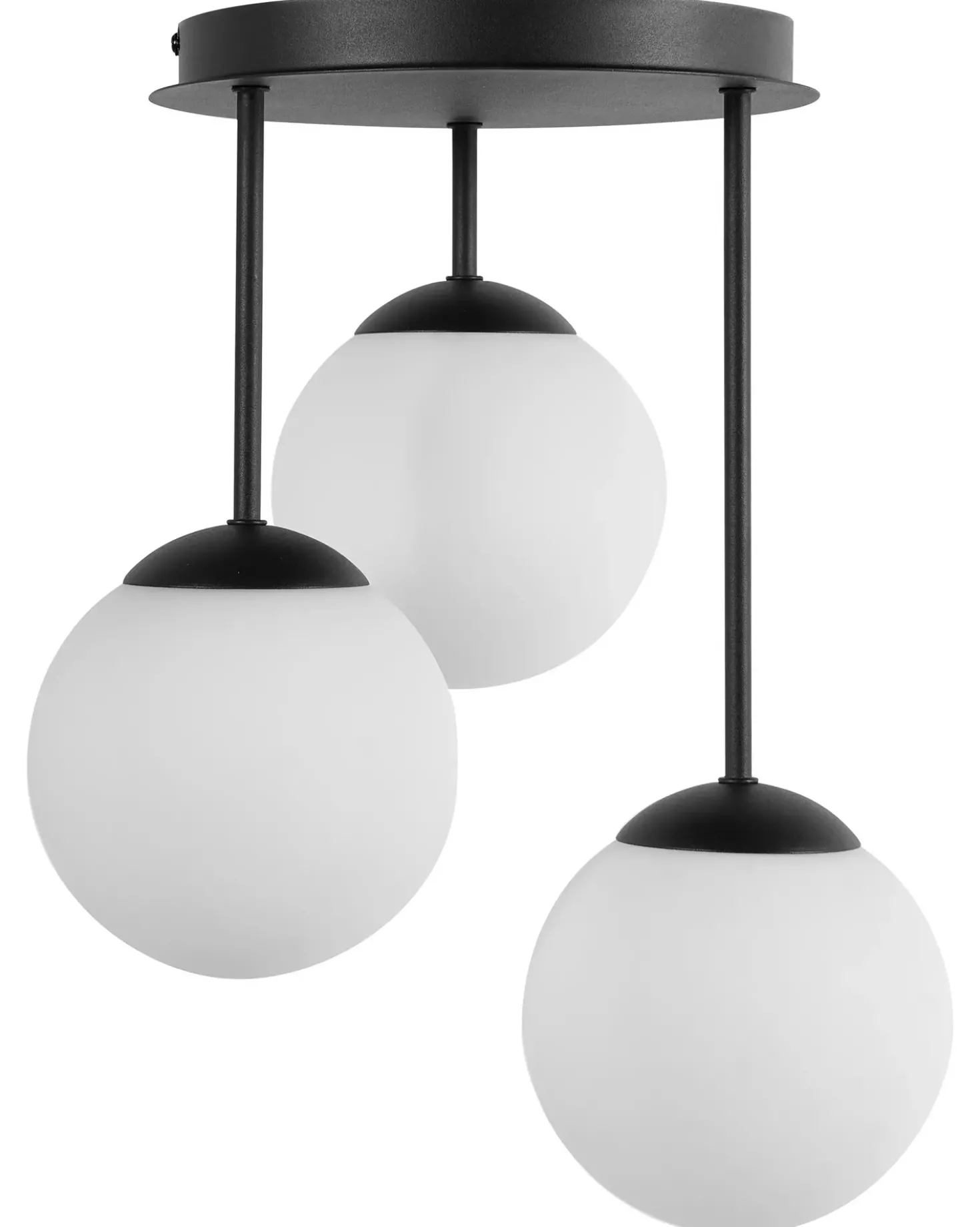 Lampadario a 3 luci RIANA Vetro Nero