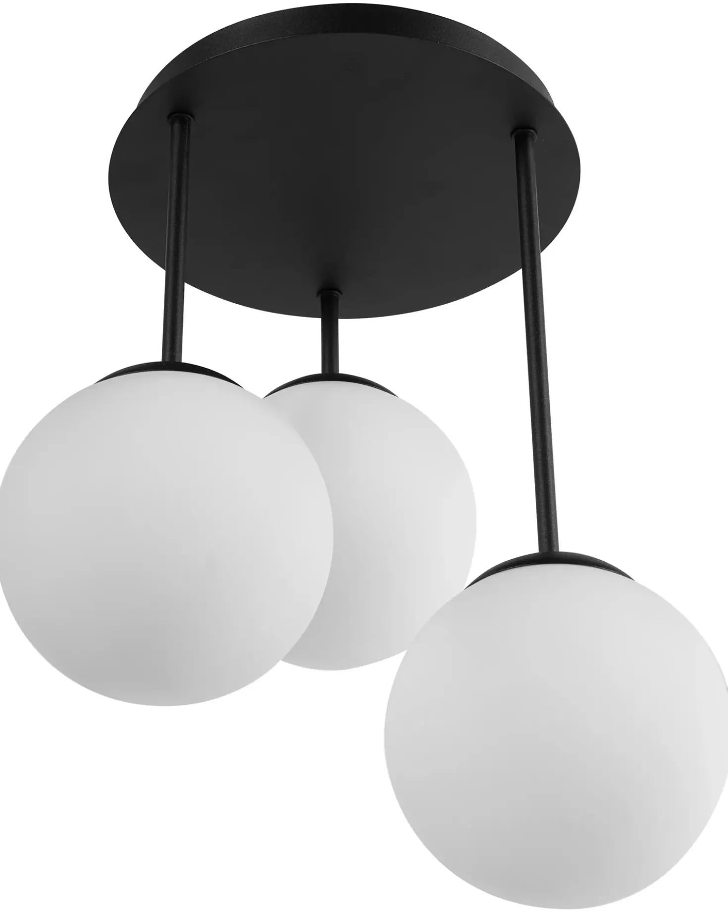 Lampadario a 3 luci RIANA Vetro Nero