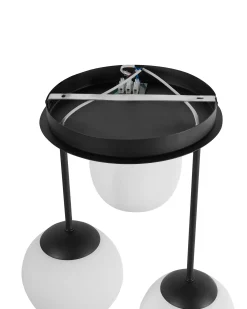 Lampadario a 3 luci RIANA Vetro Nero