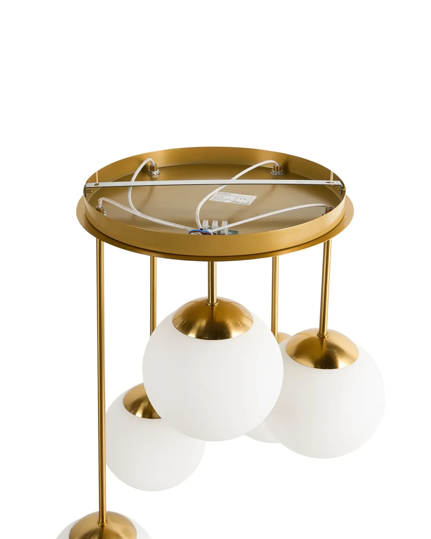 Lampadario a 5 luci RIANA Metallo Ottone