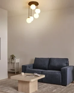 Lampadario a 5 luci RIANA Vetro Nero
