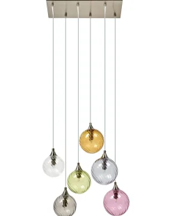 Lampadario a 6 luci TUDDI Vetro Multicolore