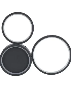 Lampadario a LED AGNAT Metallo Nero