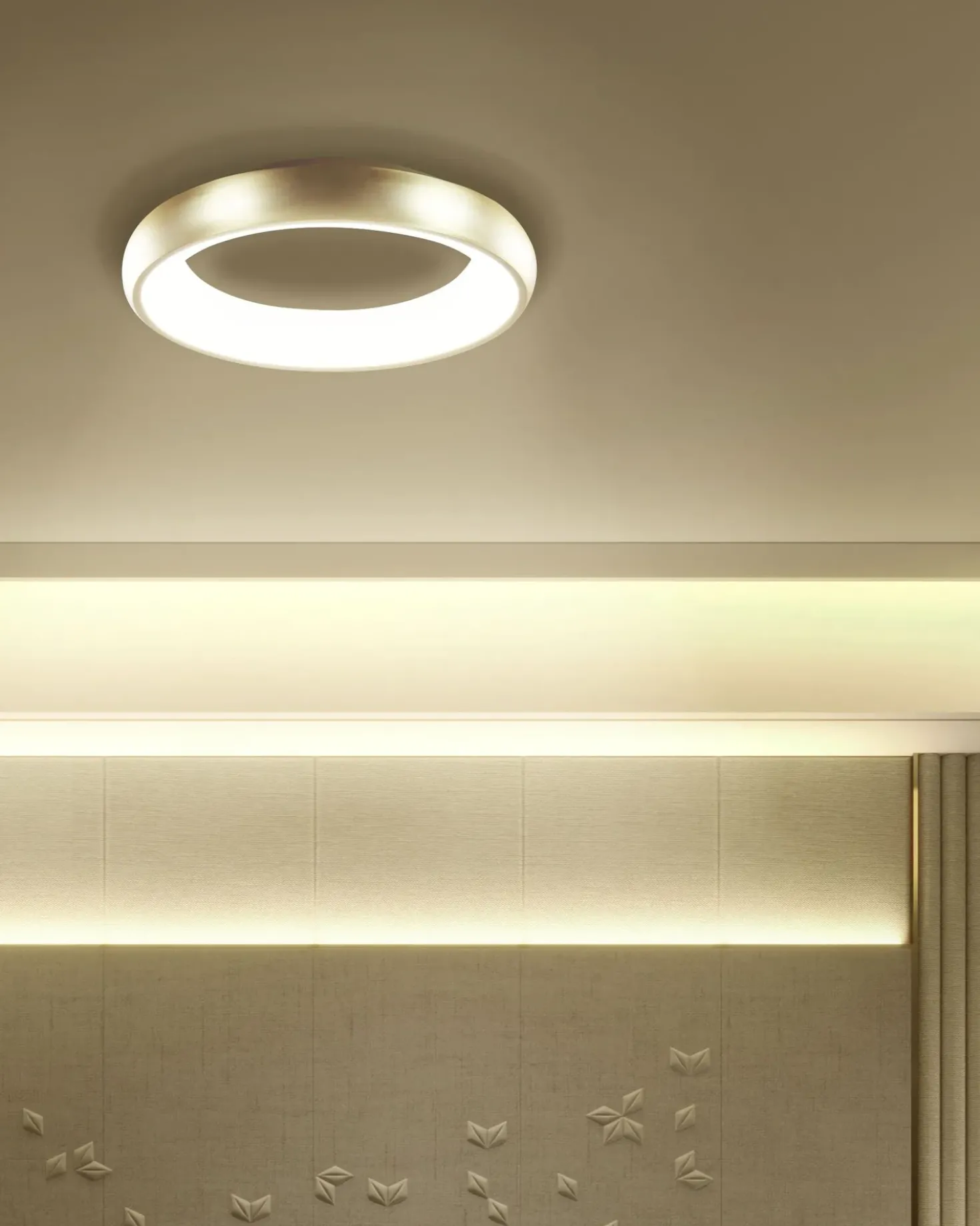 Lampadario a LED ATARAN Metallo Oro