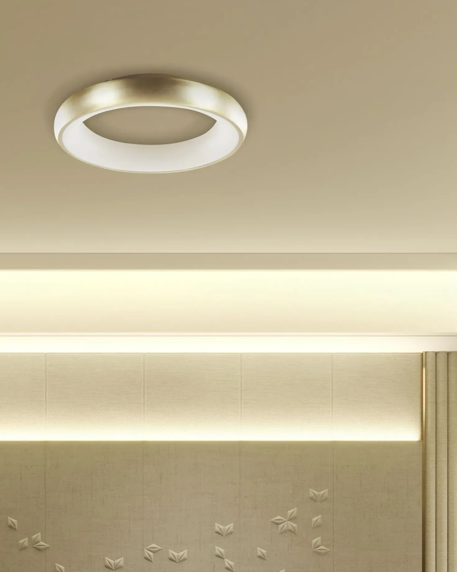 Lampadario a LED ATARAN Metallo Oro