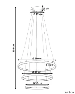 Lampadario a LED ATREK Metallo Oro rosa